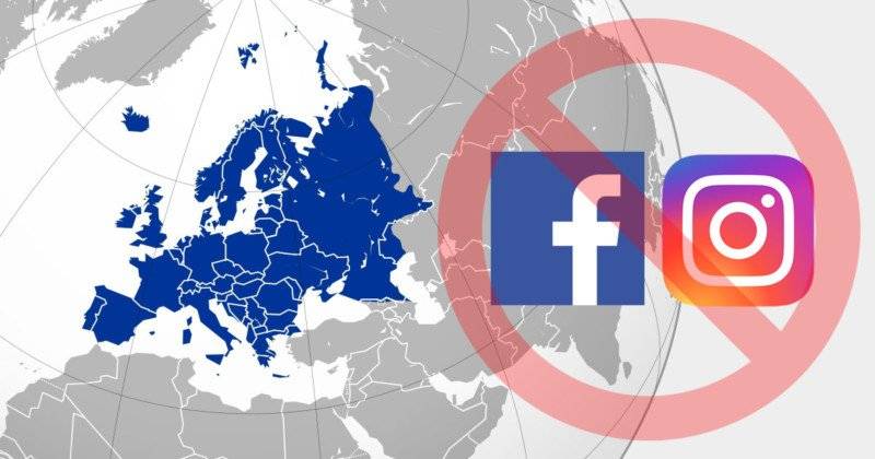 توقف فیسبوک و اینستاگرام در اروپا